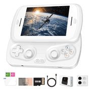 Anbernic RG Slide Handheld Game Console, 4.7-Inch LTPS In-Cell Display, Unisoc T820 Processor, 8GB RAM, 128GB Storage, White