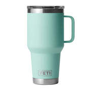 YETI Rambler 30 oz Travel Mug, Seafoam, Stainless Steel, Double-Wall Vacuum Insulated, Stronghold Lid