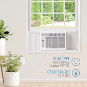 Keystone Window Air Conditioner, 6,000 BTU Cooling for 250 Sq. Ft., Remote Control, Energy Saving Modes, White, KSTAW06DE