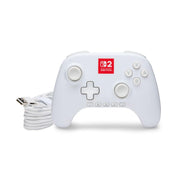 PowerA Advantage Wired Controller with Lumectra RGB Lighting, Hall Effect Thumbsticks, Mappable Buttons, Integrated C Button, White, for Nintendo Switch 2