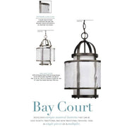 Progress Lighting P5851-20 Bay Court Collection 1-Light Wall Lantern, Antique Bronze