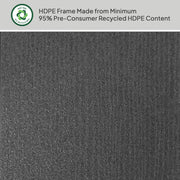 Better Homes & Gardens Ezra Outdoor HDPE Club Chair, Black Frame with Cream Boucle Cushions
