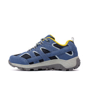 Merrell Kids Moab KDZ Hiking Shoes, Water Resistant, Blue/Grey, Big Kid 3 M, MF25BB1