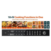 Aeitto BAF803-02 32-Quart PRO Large Air Fryer Oven Toaster Oven Combo with Rotisserie, Black