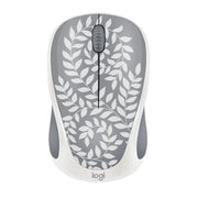 Logitech Compact Wireless Mouse, Floral Gray