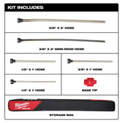 Milwaukee 49-90-2037 Air-Tip Shop Vac Long Reach Set Flexible Vacuum Hose 7 pc