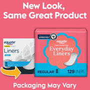 equate 10007382 Liners, Unscented, Regular, 129 Count
