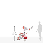 Little Tikes 639814C 5-in-1 Deluxe Ride & Relax, Reclining Trike - Red