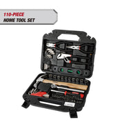 Hyper Tough 44038 110-Piece Home Project Tool Set with Storage Case, Brown