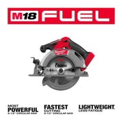 Milwaukee 2833-20 M18 FUEL 18V Lithium-Ion Brushless Cordless 6-1/2 in. Circular Saw (Tool-Only)