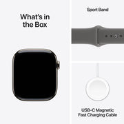 Apple Watch Gen 11 Series 11 Cell 42mm Slate Titanium - Black Sport Band MF8T4LW/A