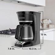 Black & Decker CM1070B-1 Programmable Coffeemaker 12-Cup Black