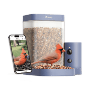 Birdfy Rookie Smart Bird Feeder with Camera, 1080P HD Video, 60FPS Slow-Motion, AI Bird Identification, Full-Color Night Vision, IP66 Waterproof, Eco-Friendly Design