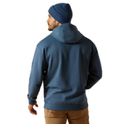 Ariat Rebar Graphic Hoodie, Durable 10 oz Fleece, Orion Blue/Dusty Blue, Large, 10062528