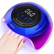 HOOICB UV LED Nail Lamp, 268W Nail Dryer with 57 LED Beads, 4 Timer Settings, Automatic Infrared Sensor, Colorful Design