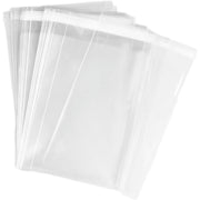 Totowood Clear Plastic Cello Bags, Sealable Transparent Resealable Cellophane Bags, 11 x 14 in, Pack of 50