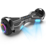 HOVERSTAR Starship Hoverboard with Bluetooth Speaker, Chrome Color Self Balancing Scooters with Science Fiction Design and 6.5 inch LED Wheels (Chrome Black)
