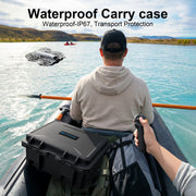 Lekufee Waterproof Hard Carrying Case with Custom EVA Foam Inserts for DJI Neo 2 Drone Fly More Combo, RC 2, RC N3, Goggles N3/3, RC Motion 3, Black DJI Neo 2 Hard Case