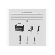 Gladiator GAKT32GPGY Gardening GearTrack Pack Multipurpose Storage Rail System 8-Piece Light Grey