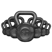 Athletic Works 30lb Kettlebell, Casting Iron, Durable Hammertone Finish, Black