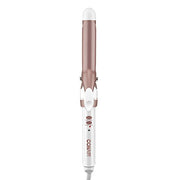 Conair V10258 Double Ceramic Curling Iron, 1-inch, White/Rose Gold