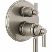 Brizo T75676 Invari Thermostatic Valve Trim with Integrated Volume Control and 6-Function Diverter, Luxe Nickel Finish
