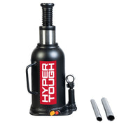 Hyper Tough T92013W 20 Ton Bottle Jack, Adjustable Height 9.25-17.52 in, Stainless Steel, Black