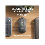 Logitech Signature Slim MK955 Wireless Keyboard and Mouse Combo, Quiet Typing, SmartWheel Scrolling, Multi-Device Bluetooth, Graphite, 920-012427