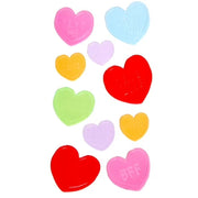 Way To Celebrate Valentine's Day Multicolor Conversation Heart Gel Clings, 12 in,