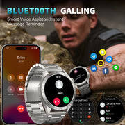 Tickland Smart Watch for Men(Answer/Dial Calls) 1.43 AMOLED/100 Sports Modes 5ATM Waterproof Fitness Watch with Fitness Tracking Fits for Android and iOS Smartwatch Silver Steel