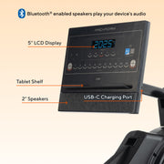 ProForm 750R Indoor Rowing Machine, 24 Digital Resistance Levels, Foldable SpaceSaver Design, 5-Inch LCD Display, Bluetooth Connectivity, Black, PFRW58125
