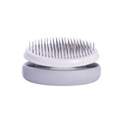 Pet Life 'Gyrater' Travel Self-Cleaning Swivel Grooming Slicker Pet Brush - WHITE ONE SIZE