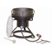 King Kooker 1740 17-1/2-Inch Outdoor Cooker with 10 Gallon Cast Iron Jambalaya Pot Package
