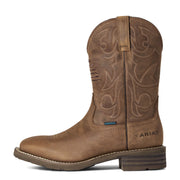Ariat Hybrid Patriot Waterproof Western Boots for Men - Distressed Brown - 8M