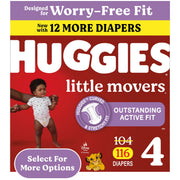 Huggies 56362 Little Movers Baby Diapers, Size 4, 116 Count