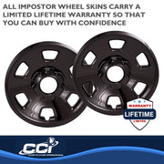 Coast To Coast International Impostor Wheel Skins, 17 Inch, 6 Spoke, Gloss Black, ABS Plastic, Snap-On, Set of 4, Fits 2021-2022 Chevrolet Colorado