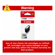 Canon CL-286 Tri-Color Ink Cartridge, Standard Yield, Compatible with PIXMA TR7820, TS7720, TS7722, 6217C001