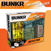 Bunkr Battle Pack Inflatable Urban-Themed Shields with 3-Way Valves and Strategy Game Cards