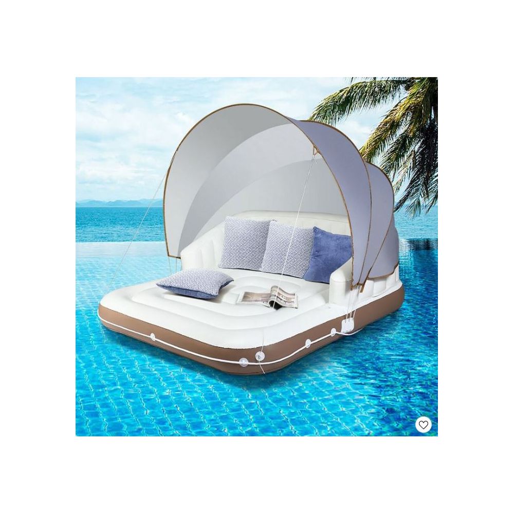 Costway Canopy Inflatable Pool Float Lounge Swimming Raft – VIPOutlet
