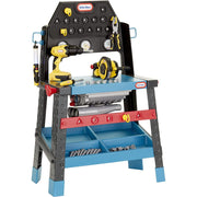 Little Tikes 660931EUC 2-in-1 Buildin' to Learn Motor/Wood Shop Auto & Wood Workshop with 50+ Realistic Accessories, Kids 3+