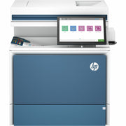 HP Color LaserJet Enterprise Flow MFP 5800zf, 4-in-1 Multifunction Printer Copier Fax Scanner, 45 ppm, 1200 x 1200 dpi, Automatic Duplex, USB, White