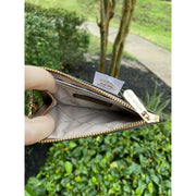 Michael Kors Jet Set Travel Small Top Zip Coin Pouch with ID Holder, Brown Acorn Saffiano Leather, Polished Gold Hardware, 35F8GTVP1B