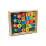 Melissa & Doug Deluxe Wooden Lacing Beads - Educational Activity With 27 Beads and 2 Laces