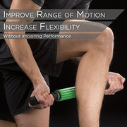 Theraband Roller Massager+ Portable Deep Tissue Trigger Point Massage Tool, Ridged Design, 21 in, 13076