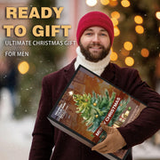 Body & Earth RRBSNON011 Men's Grooming Advent Calendar 2025, 24-Piece Beard and Bath Care Set with Sandalwood Cedar Scent