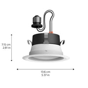 Philips Hue 4-Inch White and Color Ambiance High Lumen Smart LED Recessed Downlight, 850 Lumens, Bluetooth, Voice Control Compatible, 578419