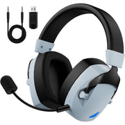 AILKIN 50Hrs PC Gaming Headset with Mic for PS5 PS4 Switch, Black