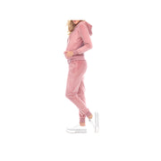 White Mark 2-Pc. Velour Tracksuit - PINK DOT X-LARGE