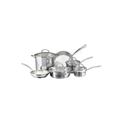 Farberware 75653 Millennium Stainless Steel Cookware 10-Piece Set, Stainless Steel
