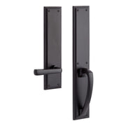 Signature Hardware 552087MB MNG-EXTR-5002- Brass Entry Door Set - Dummy - No BackSet - Dummy - Left Hand - Matte Black